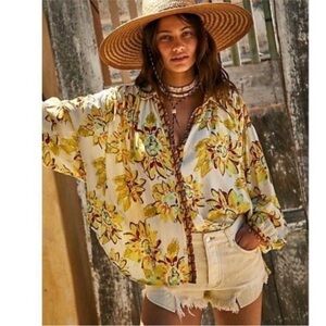 Free People Good Vibrations Floral Women's Top